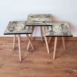 Hanah home 3Shp134 - grey greygold nesting table (3 pieces) | ePonuda.com
