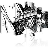  Slika - Jazz concert on the background of New York skyscrapers - 5 pieces 200x100 | shoptok.hr