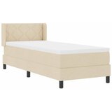  Krevet s opruga kutije s uzglavljem Krema 200 x 80 cm tkanina | shoptok.hr