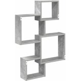Police u obliku zida Zidna montaža Siva 64 x 13,5 x 91,5 cm | shoptok.hr