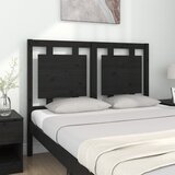  Uzglavlje za krevet crno 125,5 x 4 x 100 cm od masivne borovine | Eponuda.com