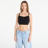 Calvin Klein SL WOVEN LABEL 2X2 BABY RIB CROP Crna Cijene