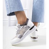 Gemre White metallic lace-up perforated sneakers Torres | Shoptok.si