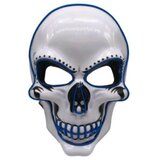  LED maska za noč čarovnic - Skull Blue Cene