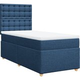  Krevet s oprugama i madracem plavi 100 x 200 cm od tkanine | shoptok.hr