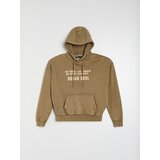 Sinsay Hoodie majica s natpisom i ispranim efektom Slike