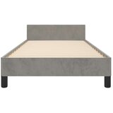  Posteljni okvir z vzglavjem svetlo siv 90x200 cm žamet, (20794778) | Shoptok.si