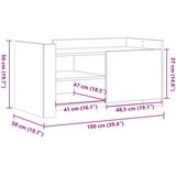 vidaXL Klubska mizica dimljeni hrast 100x50x50 cm inženirski les | Shoptok.si