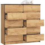 AKORD Komoda, 10 Predalov, Hrast Craft, (5000332081) | Shoptok.si