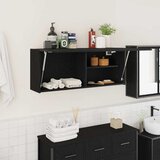  Kupaonski zidni ormarić crni 100x25x40 cm izrađeno drvo | shoptok.hr