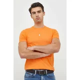 Polo Ralph Lauren Bombažna kratka majica oranžna barva