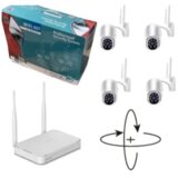  wifi set 8MP ptz – komplet 4 rotirajuće kamere sa nvr snimačem i dvosmernim audio sistemom Cene