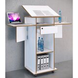 MID.YOU Stoječi Pult Salia M, Bela, Barva Hrasta | Shoptok.si