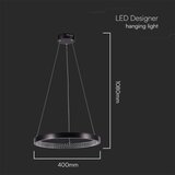  LED luster na sajli LED/19W/230V 4000K crna | Eponuda.com