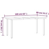 vidaXL 5-dijelni vrtni blagovaonski set od PVC ratana crni | shoptok.hr