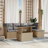 vidaXL 6-dijelni set vrtnih sofa s jastucima bež od poliratana | shoptok.hr
