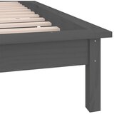  LED okvir kreveta sivi 75x190 cm za jednu osobu masivno drvo | shoptok.hr