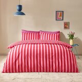 Sassy B Crvena/ružičasta posteljina za krevet za jednu osobu 135x200 cm Stripe Tease – | shoptok.hr