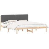  Krevetni okvir s tapiciranim uzglavljem Tamno siva 180 x 200 cm | shoptok.hr