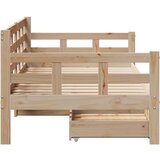 vidaXL Dnevna postelja s predali 80x200cm trdna borovina | Shoptok.si