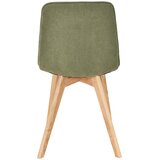 Cantus STOL, les, tekstil zelena, barve hrasta | Shoptok.si
