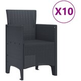  Vrtni set za objed 11 pcs Antracit Polipropilen | Eponuda.com
