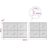  Gabion s žicom debljine 3,5 mm i mrežom 10x10 cm 1200x10x100 cm | shoptok.hr