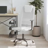 vidaXL Uredska stolica bijela od mrežaste tkanine i umjetne kože
