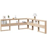 vidaXL Knjižnica vzglavje L-oblike 180 cm trdna borovina | Shoptok.si