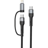 Superior USB data kabal SU-K106 2in1 Type-C na Type-C/Lightning 1m/ crna
