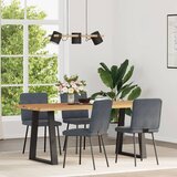 Maison Chic Jedilni stoli - Vzorci stoli 4 kosi temno siv žamet A968, (22032464) | Shoptok.si