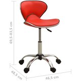  Uredska stolica od umjetne kože crvena boja vina | shoptok.hr