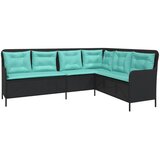  Vrtna sofa s jastucima L-oblika crni poli ratan | shoptok.hr