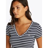 Tommy Jeans Majica 'ESSENTIAL' temno modra / bela | Shoptok.si