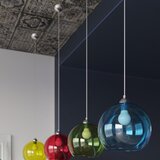 Nice Lamps Rdeča viseča svetilka s steklenim senčnikom ø 30 cm Bilbao – | Shoptok.si