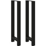  Noge za barski stol Crne 2 kom 40 x (110-111) cm Čelične | shoptok.hr