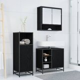  Set namještaja za kupaonicu 3 kom. Crni hrast | shoptok.hr