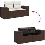 vidaXL 9-dijelni set vrtnih sofa s jastucima poliratan smeđi | shoptok.hr