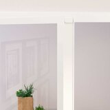 Sobna vrata bijela 93x201,5 cm kaljeno staklo i aluminij tanka | shoptok.hr