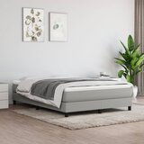 The Living Store Posteljni okvir svetlo siv 140x190 cm blago - Box Spring Posteljni Okvir, (21520434) Cene
