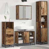 Set namještaja za kupaonicu 3 kom. Staro drvo Konstruirano drvo Smeđa 80 x 33 x 60 cm | Shoptok.si