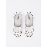 GOODIN White perforated low-heeled sandals | Shoptok.si