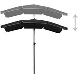  Vrtni suncobran sa stupom 200 x 130 cm crni | shoptok.hr