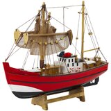  Kolekcionarska maketa ribarskog broda 30x26cm - crveni | shoptok.hr