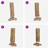  Stalak za vino za 8 boca 40 x 30 x 80 cm od masivne tikovine | shoptok.hr