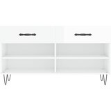  Klupa za cipele sjajna bijela 102x35x55 cm konstruirano drvo | shoptok.hr