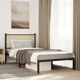  Metalni okvir kreveta bez madraca boja hrasta sonome 107x203 cm | shoptok.hr