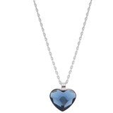 Victoria Cruz cuore denim blue lančić sa swarovski kristalom ( a3000-18hg )