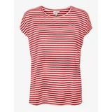 AWARE by VERO MODA Cream-red women's striped T-Shirt Ava - Women