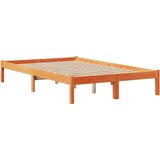  Knjižna postelja brez vzmetnice vošč. rjava 135x190 cm borovina, (21653643) | Shoptok.si